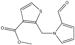 2-[(2-Formyl-1H-pyrrol-1-yl)methyl]thiophene-3-carboxylic acid methyl ester 구조식 이미지