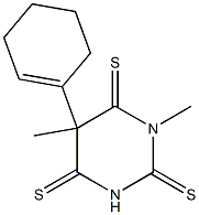 5-(1-Cyclohexenyl)-1,5-dimethylpyrimidine-2,4,6(1H,3H,5H)-trithione 구조식 이미지