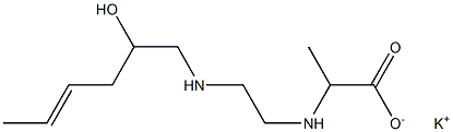 2-[N-[2-[N-(2-Hydroxy-4-hexenyl)amino]ethyl]amino]propionic acid potassium salt Structure