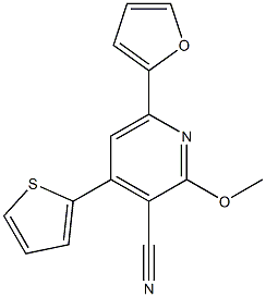 2-Methoxy-4-(2-thienyl)-6-(2-furanyl)pyridine-3-carbonitrile Structure