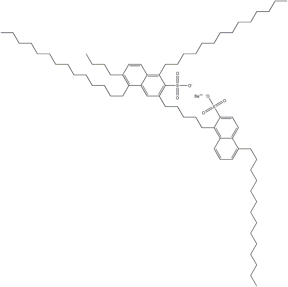 Bis(1,5-ditetradecyl-2-naphthalenesulfonic acid)barium salt Structure