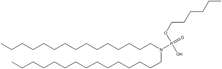 N,N-Dipentadecylamidophosphoric acid hydrogen hexyl ester 구조식 이미지