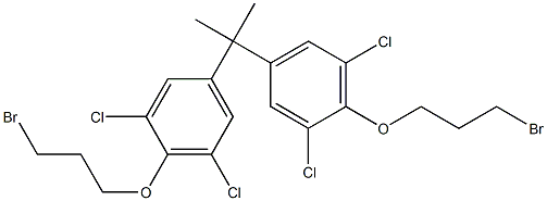 1,1'-[Isopropylidenebis(2,6-dichloro-4,1-phenyleneoxy)]bis(3-bromopropane) 구조식 이미지