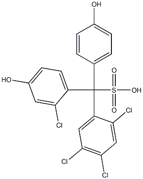 (2-Chloro-4-hydroxyphenyl)(2,4,5-trichlorophenyl)(4-hydroxyphenyl)methanesulfonic acid Structure