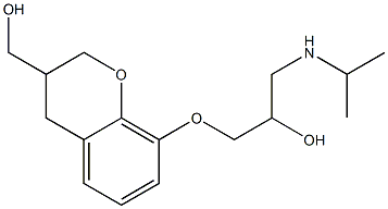 3,4-Dihydro-8-[2-hydroxy-3-[isopropylamino]propoxy]-2H-1-benzopyran-3-methanol Structure