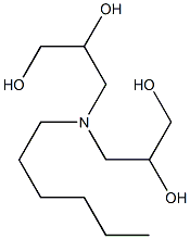 Hexylbis(2,3-dihydroxypropyl)amine Structure