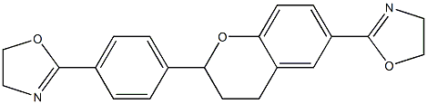 6-[(4,5-Dihydrooxazol)-2-yl]-2-[4-[(4,5-dihydrooxazol)-2-yl]phenyl]-3,4-dihydro-2H-1-benzopyran Structure