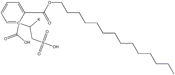 Phthalic acid 1-tetradecyl 2-(1-potassiosulfoethyl) ester Structure