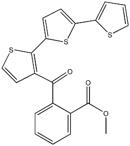 2-[(2,2':5',2''-Terthiophen-5-yl)carbonyl]benzoic acid methyl ester 구조식 이미지