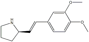 (2R)-2-[(E)-2-(3,4-Dimethoxyphenyl)ethenyl]pyrrolidine 구조식 이미지