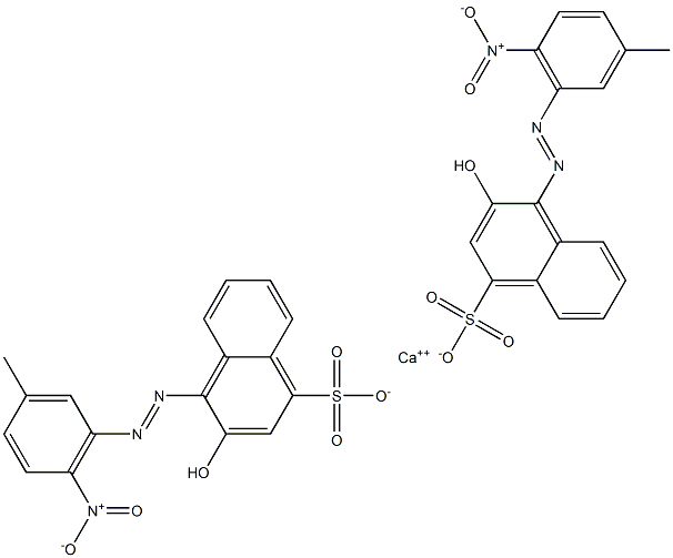 Bis[1-[(3-methyl-6-nitrophenyl)azo]-2-hydroxy-4-naphthalenesulfonic acid]calcium salt Structure