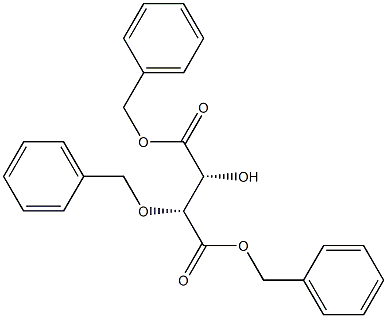 (2R,3R)-2-Hydroxy-3-(benzyloxy)succinic acid dibenzyl ester 구조식 이미지