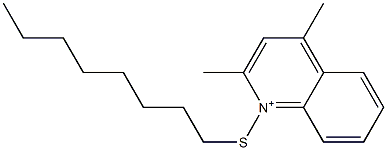 1-Octylthio-2,4-dimethylquinolinium 구조식 이미지