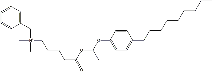 N,N-Dimethyl-N-benzyl-N-[4-[[1-(4-nonylphenyloxy)ethyl]oxycarbonyl]butyl]aminium 구조식 이미지