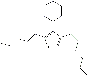 3-Cyclohexyl-4-hexyl-2-pentylfuran 구조식 이미지