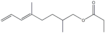 Propionic acid 2,5-dimethyl-5,7-octadienyl ester Structure