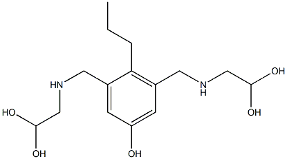 3,5-Bis[[(2,2-dihydroxyethyl)amino]methyl]-4-propylphenol 구조식 이미지