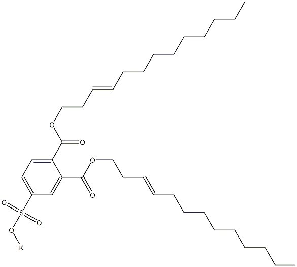 4-(Potassiosulfo)phthalic acid di(3-tridecenyl) ester Structure