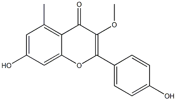 2-(4-Hydroxyphenyl)-7-hydroxy-5-methyl-3-methoxy-4H-1-benzopyran-4-one Structure