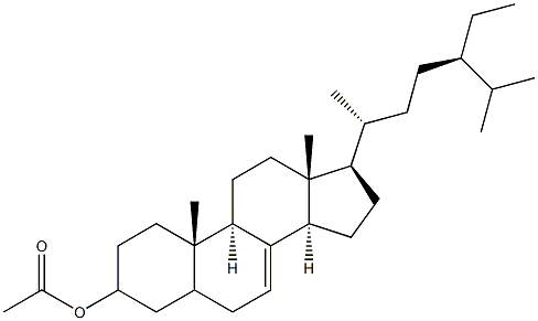 Stigmast-7-en-3-ol acetate 구조식 이미지