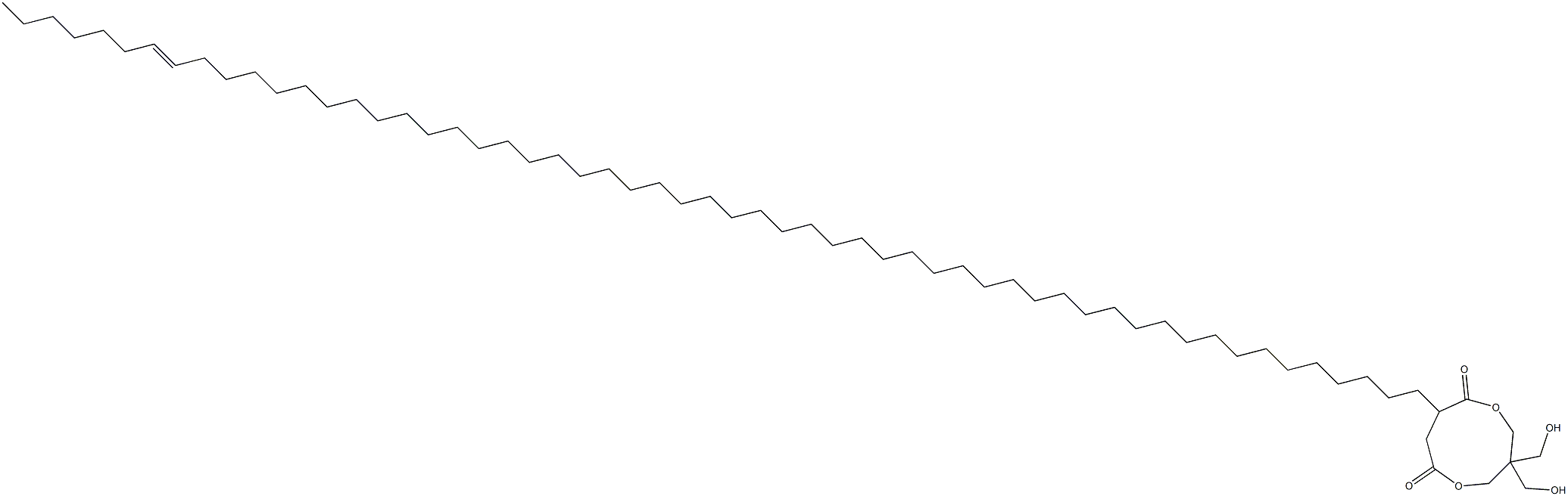 3,3-Bis(hydroxymethyl)-8-(50-heptapentacontenyl)-1,5-dioxacyclononane-6,9-dione 구조식 이미지