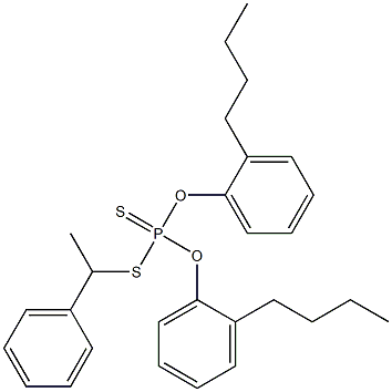 Dithiophosphoric acid O,O-bis(2-butylphenyl)S-(1-phenylethyl) ester 구조식 이미지