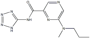 N-(1H-Tetrazol-5-yl)-6-[methyl(propyl)amino]pyrazine-2-carboxamide 구조식 이미지