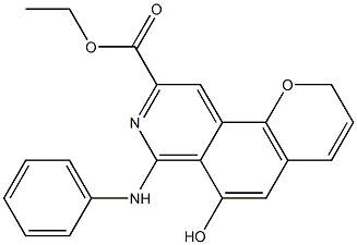 6-Hydroxy-7-anilino-2H-pyrano[2,3-f]isoquinoline-9-carboxylic acid ethyl ester Structure