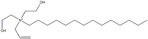 N,N-Bis(2-hydroxyethyl)-N-(2-propenyl)-1-tetradecanaminium 구조식 이미지