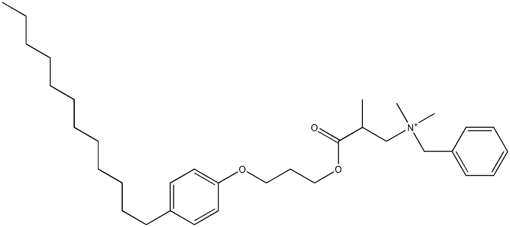 N,N-Dimethyl-N-benzyl-N-[2-[[3-(4-dodecylphenyloxy)propyl]oxycarbonyl]propyl]aminium 구조식 이미지