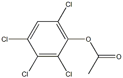 Acetic acid 2,3,4,6-tetrachlorophenyl ester Structure