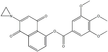 2-(1-Aziridinyl)-5-(3,4,5-trimethoxybenzoyloxy)-1,4-naphthoquinone 구조식 이미지