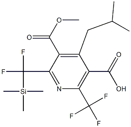 6-(Trifluoromethyl)-2-[difluoro(trimethylsilyl)methyl]-4-isobutylpyridine-3,5-di(carboxylic acid methyl) ester Structure