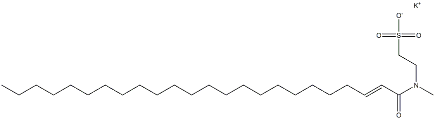 N-(1-Oxo-2-tetracosen-1-yl)-N-methyltaurine potassium salt 구조식 이미지