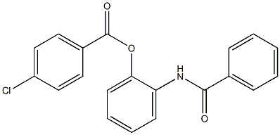 4-Chlorobenzoic acid 2-benzoylaminophenyl ester 구조식 이미지