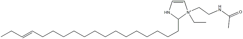 1-[2-(Acetylamino)ethyl]-1-ethyl-2-(15-octadecenyl)-4-imidazoline-1-ium 구조식 이미지