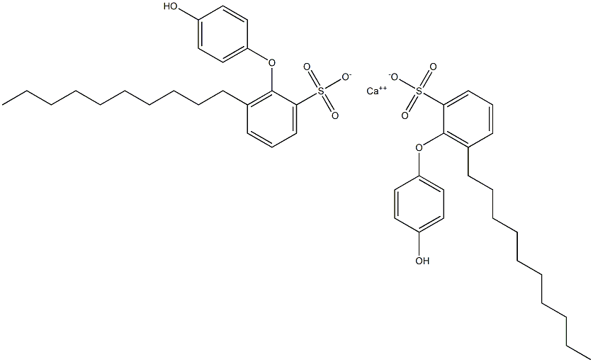 Bis(4'-hydroxy-6-decyl[oxybisbenzene]-2-sulfonic acid)calcium salt Structure