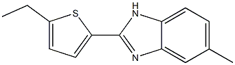 5-Methyl-2-(5-ethylthiophen-2-yl)-1H-benzimidazole 구조식 이미지