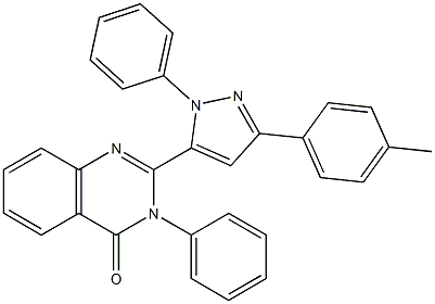 3-(Phenyl)-2-[3-(4-methylphenyl)-1-(phenyl)-1H-pyrazol-5-yl]quinazolin-4(3H)-one Structure