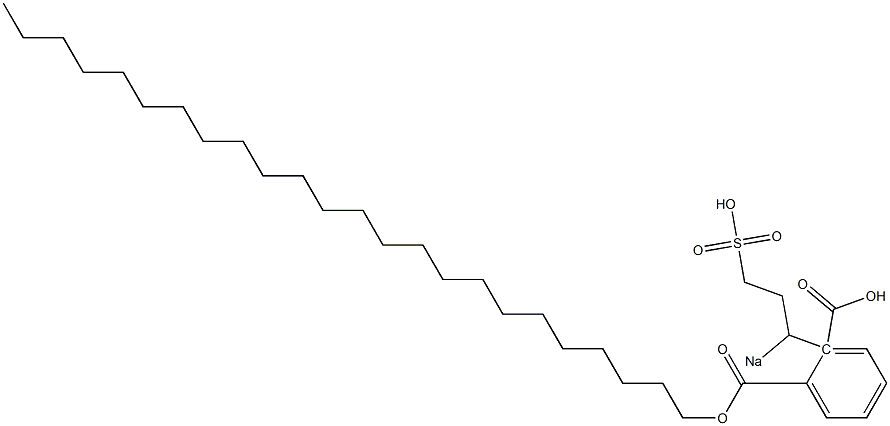 Phthalic acid 1-tetracosyl 2-(1-sodiosulfopropyl) ester Structure