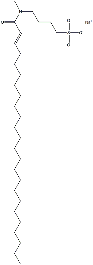 4-[N-(1-Oxo-2-tetracosen-1-yl)-N-methylamino]-1-butanesulfonic acid sodium salt 구조식 이미지