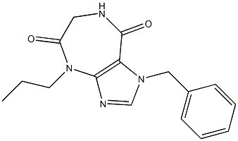 1,4,6,7-Tetrahydro-1-benzyl-4-propylimidazo[4,5-e][1,4]diazepine-5,8-dione 구조식 이미지