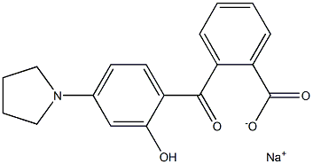 2-[2-Hydroxy-4-(1-pyrrolidinyl)benzoyl]benzoic acid sodium salt 구조식 이미지