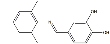 N-(3,4-Dihydroxybenzylidene)-2,4,6-trimethylbenzenamine 구조식 이미지