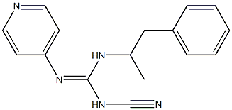 (-)-N-Cyano-N'-(1-methyl-2-phenylethyl)-N''-(4-pyridinyl)guanidine 구조식 이미지
