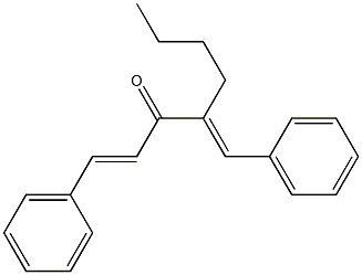 2-Butyl-1,5-diphenyl-1,4-pentadien-3-one 구조식 이미지