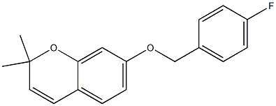 7-(4-Fluorobenzyloxy)-2,2-dimethyl-2H-1-benzopyran Structure