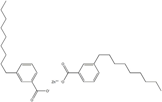 Bis(3-nonylbenzoic acid)zinc salt Structure