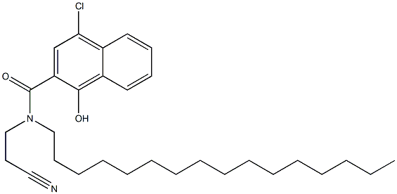 N-(2-Cyanoethyl)-N-hexadecyl-4-chloro-1-hydroxy-2-naphthamide 구조식 이미지