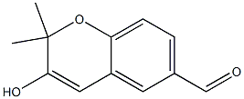 2,2-Dimethyl-3-hydroxy-2H-1-benzopyran-6-carbaldehyde Structure